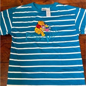 disney store winnie the pooh & piglet striped t-shirt
